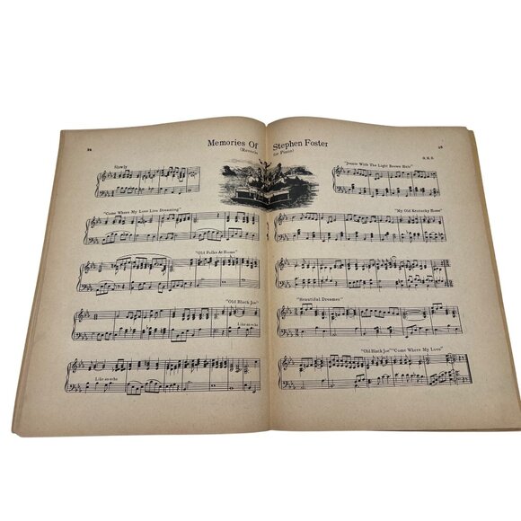 Treasure Chest Of Stephen Foster Songs 1940 Songbook Piano Voice Illustrated - Picture 5 of 8